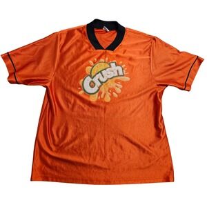 A4 Orange Crush Jersey‎ Large Orange Graphic V-Neck Mesh Short Sleeve